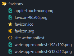 favicons folder